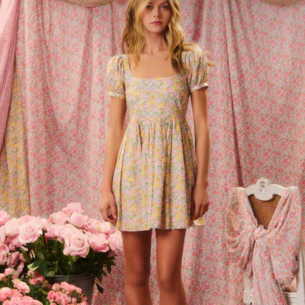 Raleigh Liberty Fabric Baby Doll Mini Dress